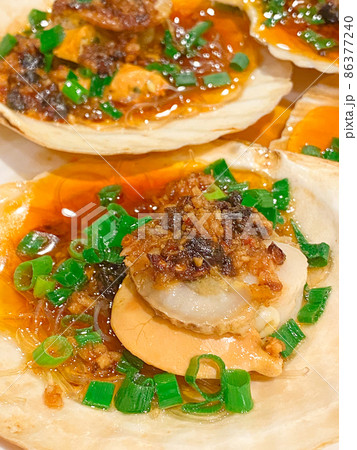 上海料理・ほたての豆鼓蒸し 上海料理・ほたての豆鼓蒸し 86377240