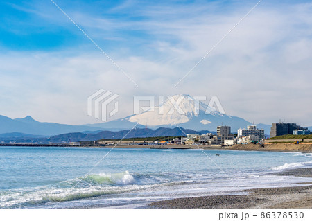 茅ヶ崎海岸 富士山 冬 茅ヶ崎海岸 富士山 冬 86378530