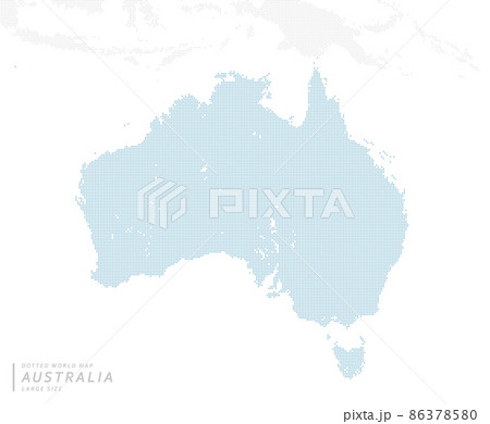 オーストラリアを中心とした青いドットマップ。　大サイズ 86378580