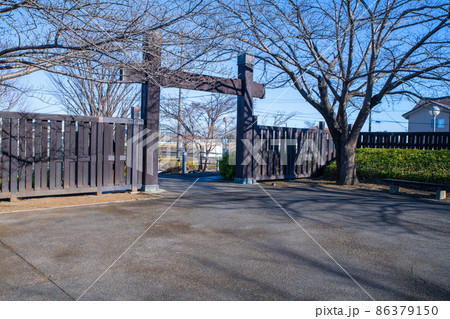 真冬の難波田城公園 本城門付近 富士見市 真冬の難波田城公園 本城門付近 富士見市 86379150