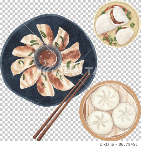 Hong Kong food traditional watercolor clipart png 86379453