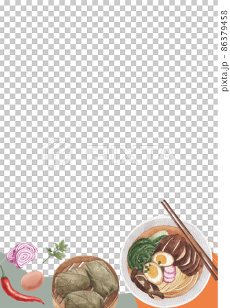 Hong Kong food traditional watercolor frame png 86379458