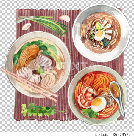 Singapore food traditional watercolor clipart png 86379522
