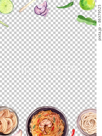 Singapore food traditional watercolor frame png Singapore food traditional watercolor frame png 86379525