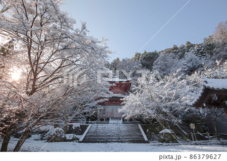 法輪寺の雪景色 86379627