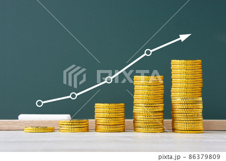 お金が増えていくイメージ お金が増えていくイメージ 86379809
