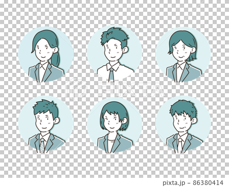 Male and female businessman icon set basic Male and female businessman icon set basic 86380414