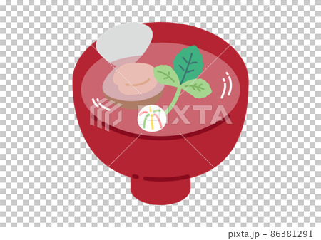 Illustration of clam soup / no line drawing 86381291