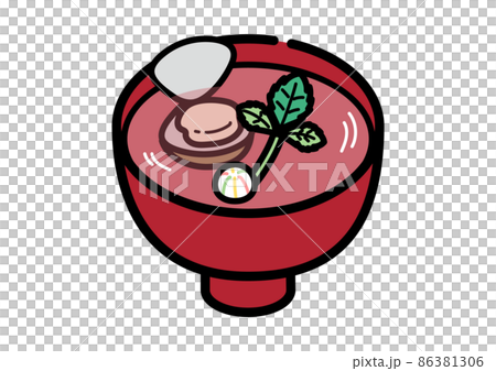 Illustration of clam soup 86381306