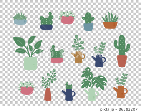 可愛的植物葉子植物集/手繪插圖 可愛的植物葉子植物集/手繪插圖 86382207