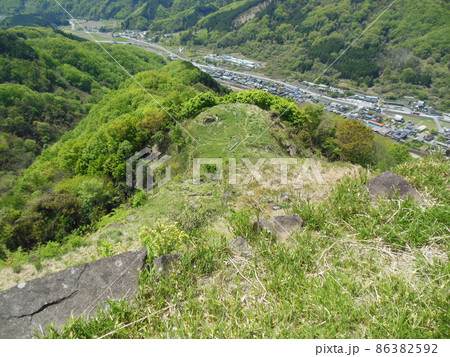 石垣整備工事前の平福「利神城跡」 石垣整備工事前の平福「利神城跡」 86382592