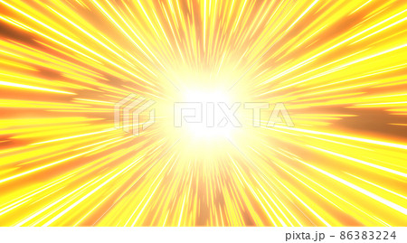 放射状の光。輝き。インターネットや通信のイメージ。ワープ。スピード感。 86383224