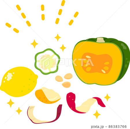 野菜果物の皮と種 86383766