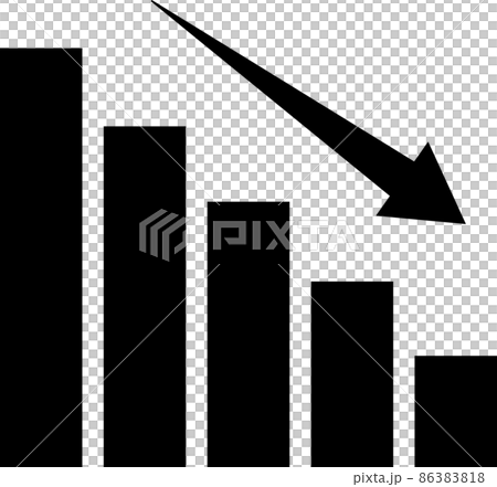 sales graph down black and white stock photos & images... Bar graph descending sales graph arrow black... - Stock Illustration ...