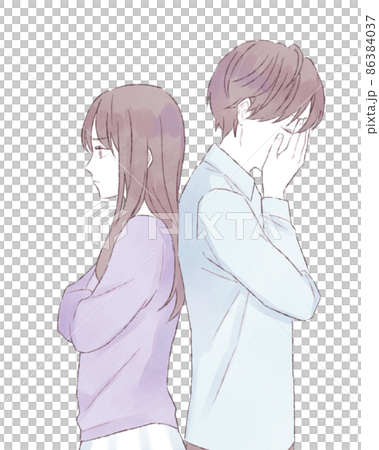 互相擦肩而過的男女 86384037