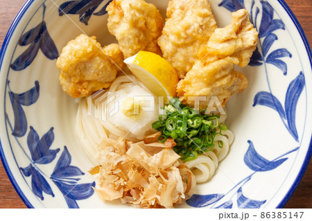 鶏天ざるうどん（アップ・真上） 86385147