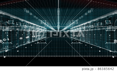 Futuristic Technology Warehouse Hologram 86385642