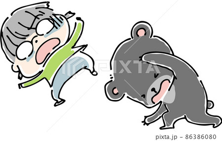 メガネっ子を投げ飛ばす子熊 86386080