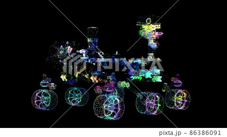 Particle hologram of Mars rover Particle hologram of Mars rover 86386091