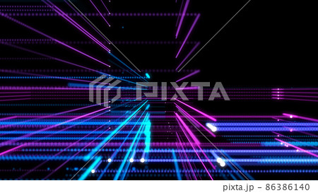 Digital Cyberspace with Particles. Techology background Digital Cyberspace with Particles. Techology background 86386140
