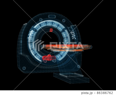 Digital MRI scan Hologram. Medicine and Technology Concept 86386762
