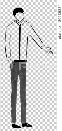 指導的商人(墨水手繪人物插圖) 指導的商人(墨水手繪人物插圖) 86386824