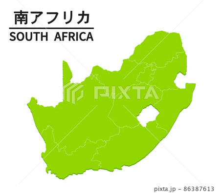 南アフリカの世界地図イラスト 86387613