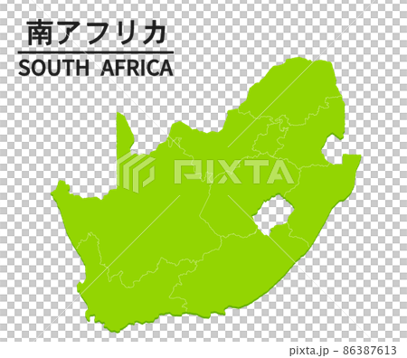 南アフリカの世界地図イラスト 86387613