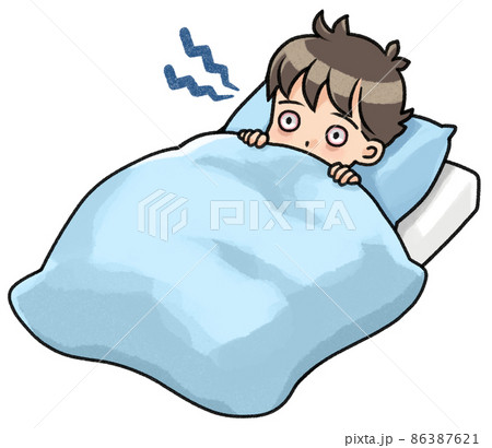 目が冴えて眠れないこども 86387621
