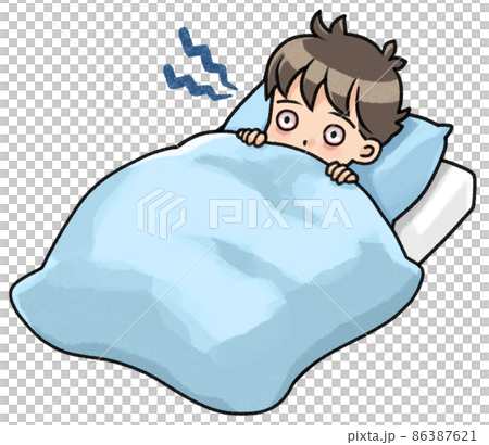 目が冴えて眠れないこども 86387621