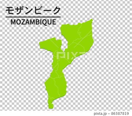 モザンビークの世界地図イラスト 86387819