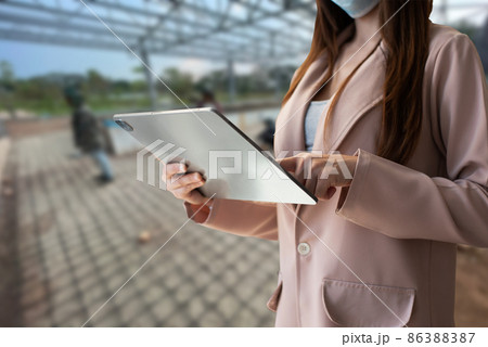 Construction engineers discussion with architects at construction site or building site. 86388387