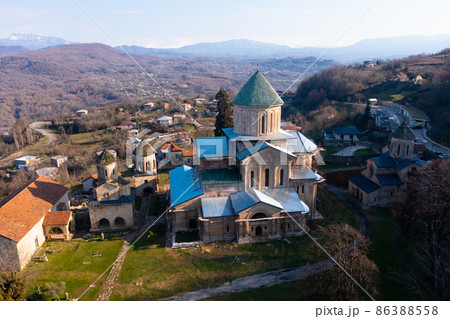 Aerial view of Gelati monastery near Kutaisi, Georgia Aerial view of Gelati monastery near Kutaisi, Georgia 86388558