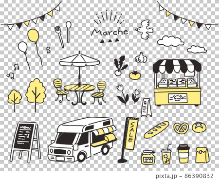 簡單的馬爾凱圖標集 簡單的馬爾凱圖標集 86390832