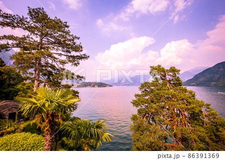 Villa del Balbianello, lake Como, Lenno, italy 86391369