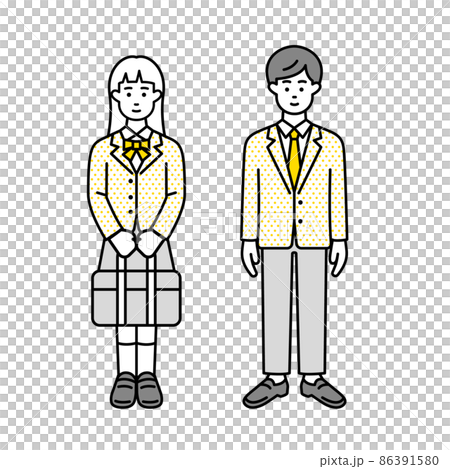 高校生の男女 86391580