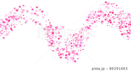 Red pink flying hearts seamless background 86391663