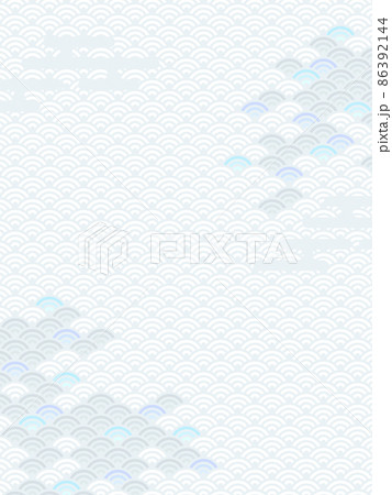 銀色青海波バック縦 86392144