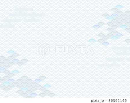 銀色青海波バック横 86392146