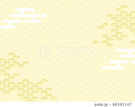 金色青海波バック横 86392147