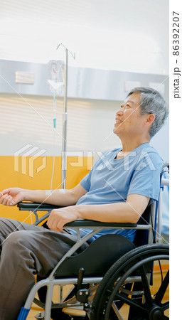 senior man in wheelchair 86392207