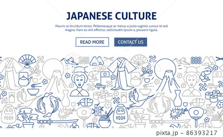 Japan Banner Design 86393217