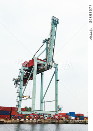 Blue gantry crane, Sea Port equipment Blue gantry crane, Sea Port equipment 86393677