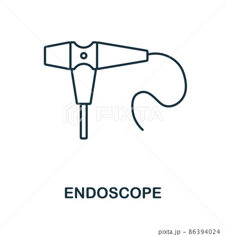 Endoscope icon. Line element from medical equipment collection. Linear Endoscope icon sign for web design, infographics and more. 86394024