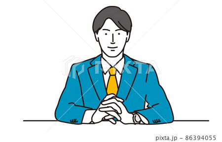 面談をする若いビジネスマン 86394055