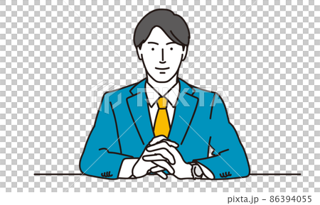 面談をする若いビジネスマン 86394055