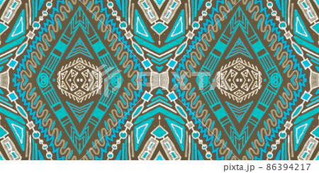 Seamless ethnic background. Geometric aztec pattern. Seamless ethnic background. Geometric aztec pattern. 86394217