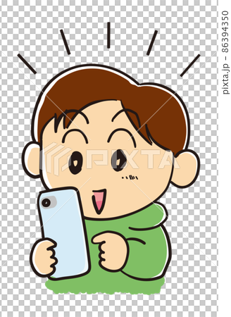 男孩玩智能手機 男孩玩智能手機 86394350