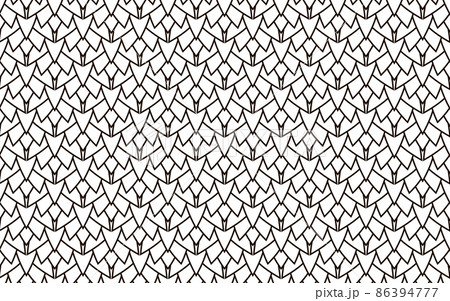 Sharp dragon squama geometric white simple seamless pattern 86394777
