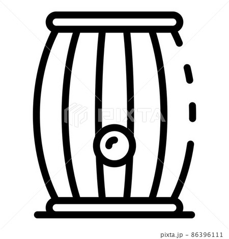 Wooden barrel icon, outline style 86396111